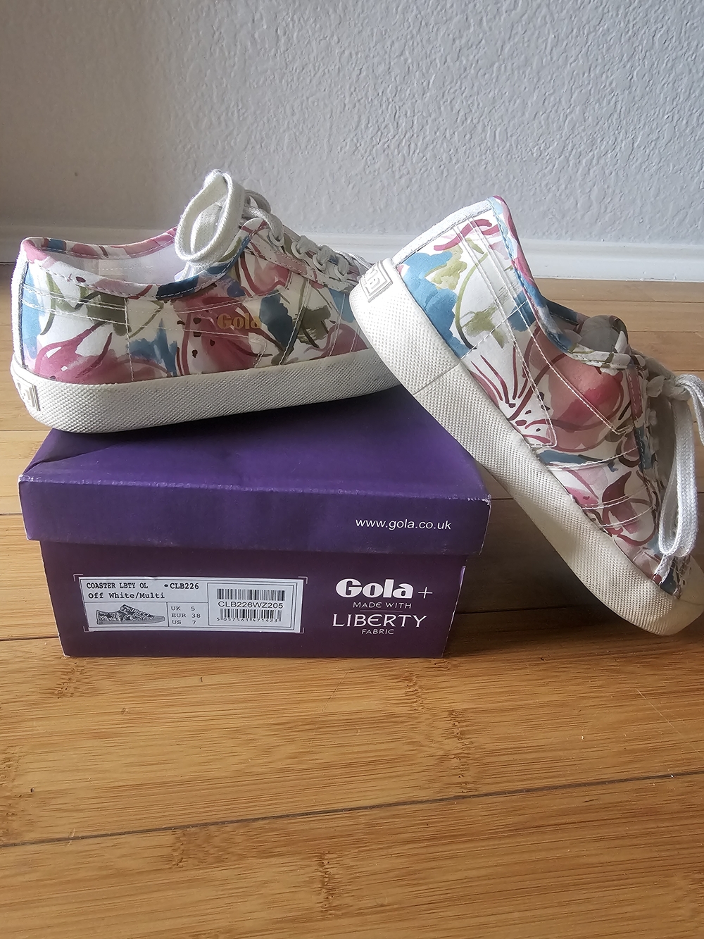 Gola Floral Multicolor Low Top Sneakers - White, Pink, Blue, Green